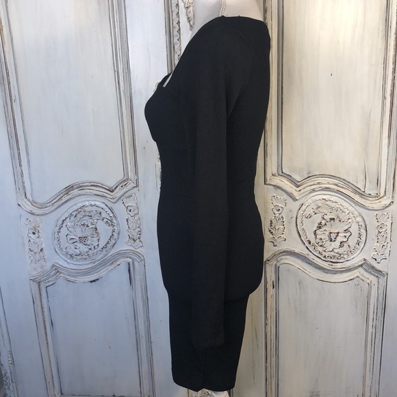 Princess Polly xx Ribbed Knit Long Sleeves Square Neck Bodycon Romper Size 4 - Picture 8 of 14